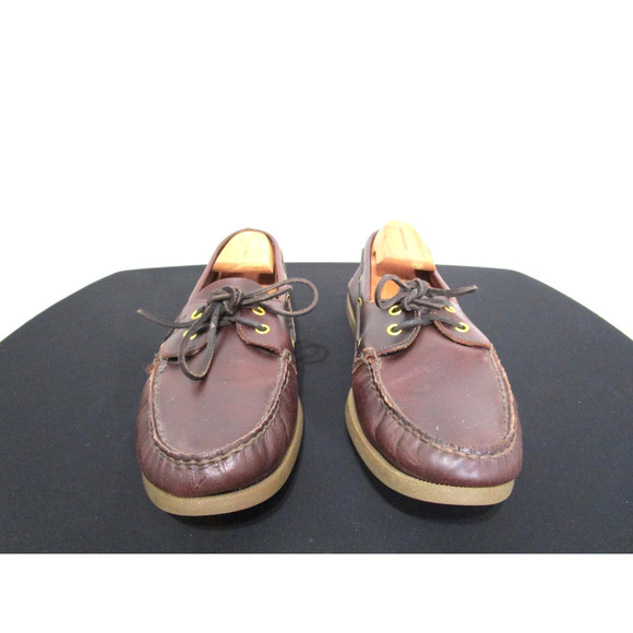 Sperry Top Sider Brown Leather 2 Eye Boat Shoes Men Sz 11.5 M - Picture 1 of 9
